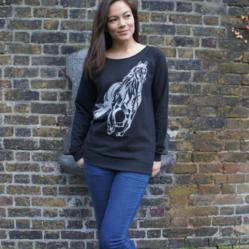 Emma Nissim - Handprinted Adele Black Ladies Jumper